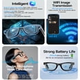 thumbnail image 6 of 8MP Smart Camera Glasses 4K/1080P Recording Metal Semi-Rimless Photochromic Lens AI Translation Voice Assistant, 6 of 11