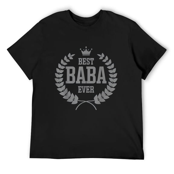 Mens Baba Arabic Apparel - Best Baba Ever T-Shirt Black Small