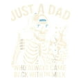 thumbnail image 2 of Skeleton Funny Just a Dad Who always Came Back With The Milk 100% pure cotton T-shirt Casual Crewneck, 2 of 7