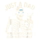 thumbnail image 2 of Camiseta de cuello redondo informal de algodón 100 % puro con texto "Just A Dad Who Always Came Back With The Milk", 2 of 7