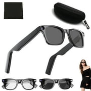 CyanVue AI Smart Glasses  8MP Camera Glasses with Music & Call Features, Smart Glasses with Records Photos, Videos
