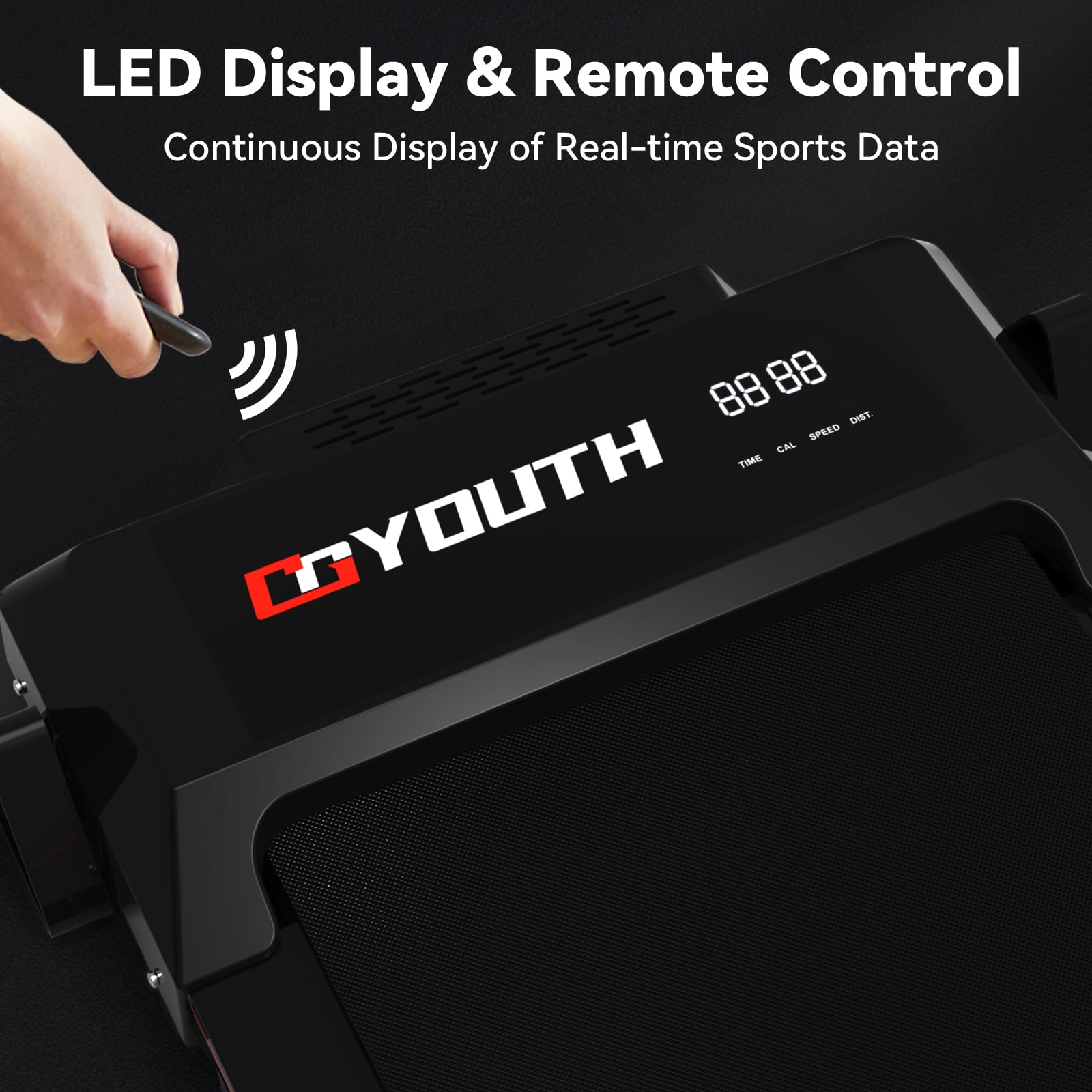 Goyouth Portable Mini Electric Treadmill with 3-Level Incline