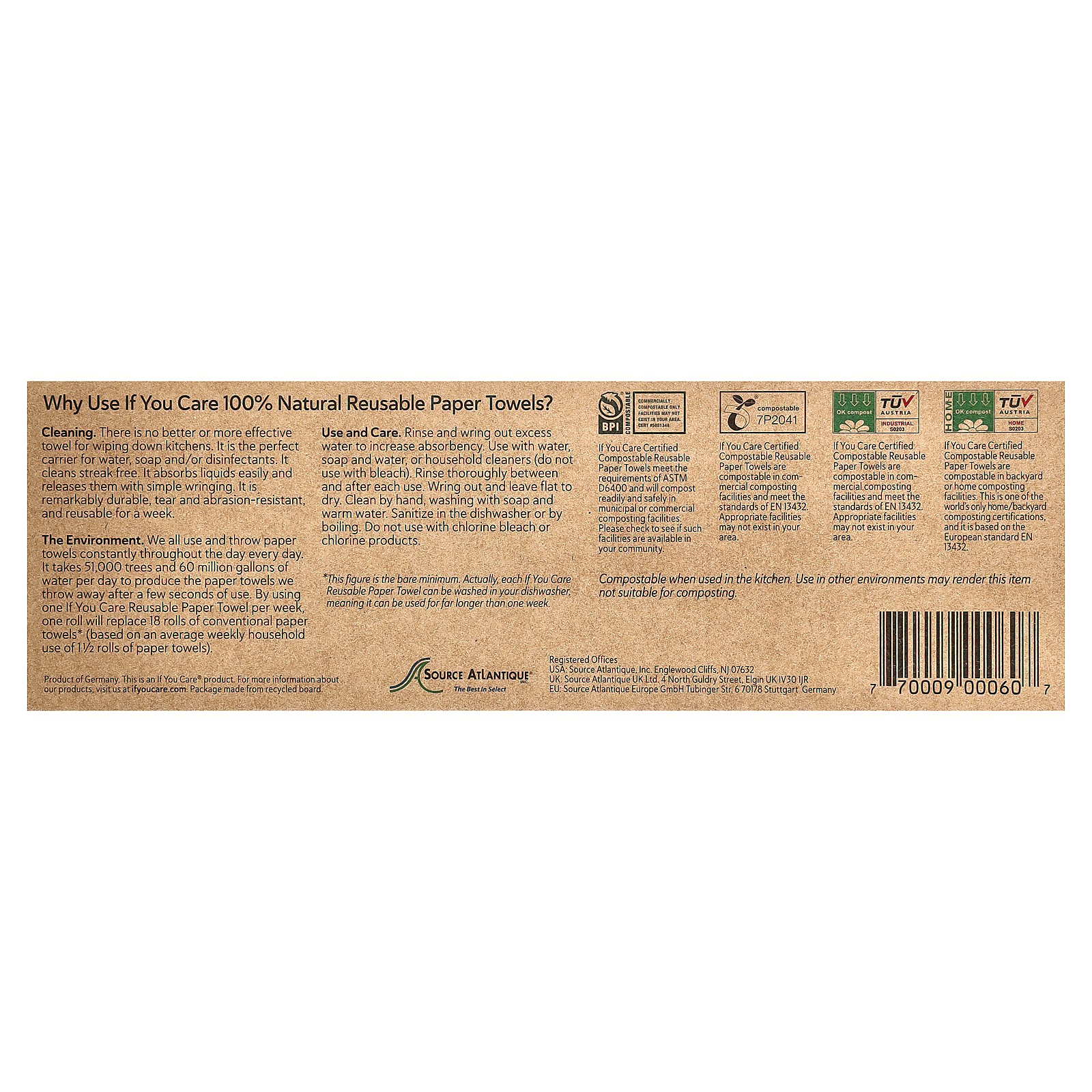 If You Care Reusable Paper Towels, 12 Towels