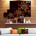 thumbnail image 3 of Red Abstract Fractal Flower Spiral - Floral Canvas Art Print, 3 of 4