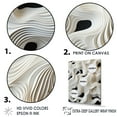 thumbnail image 3 of Designart "Black And White Waves In Monochrome Op Art" Op Art Canvas Wall Art, 3 of 7