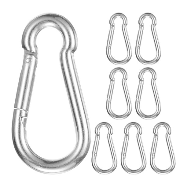 Uxcell 8-Pack Ganchos de Resorte, Ganchos de Enlace Rápido de Acero Inoxidable M7 de 2.75 Pulgadas para Clip de Llaveros