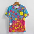 thumbnail image 4 of Colorful Dots T Shirts Basic T-Shirt Short Sleeve Ladies Tee Shirt Summer Graphic Clothing, 4 of 5