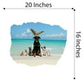 thumbnail image 4 of Animal Watercolor Wall Decals for Kids Room - Dogs Cat Bird Wild Animals Beach Design Pets DIY & Creativity Boy Girl Bedroom Wall Water Color Sticker - Size: 20 In x 16 In, 4 of 5