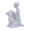 thumbnail image 2 of Estatua de Hombre con Perro, Adorno de Estante, Decoración de Escritorio, Bonito Accesorio Multifuncional, Escultura de Vínculo Emocional, 10 X 6,5 X Blanco, 2 of 9