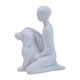 thumbnail image 2 of Figura decorativa de hombre con perro para estante, 10x6,5x13,3 cm, ideal para dueños de mascotas. Blanco, 2 of 9