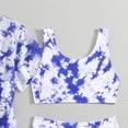 thumbnail image 5 of Zshosam Swimsuit for Girls Girls 3 Pieces Bikini Bathing Suit with Rash Guard Pants Quick Dry Swimwear Cover-Up Sets Size 12T 13T,(Blue 12-13 Years), 5 of 8