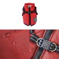 thumbnail image 4 of Chaqueta De Perro Chaleco cálido para perros de dos patas suave con cremallera para suministros de invierno para mascotas (rojo L), 4 of 8