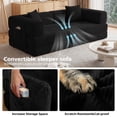 thumbnail image 4 of DILORA Convertible Sleeper Sofa Bed,Compressed Floor Boneless Couch,Modular Modern Corduroy Sofa for Living Room Bedroom,Easy Assembly(Black)78.8'', 4 of 9