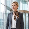 thumbnail image 5 of INSPIRE CHIC Women's 2Pcs Skinny Scarf Leopard Printed Long Neckerchief Hairband Neck Scarf Light Brown&Dark Brown, 5 of 5