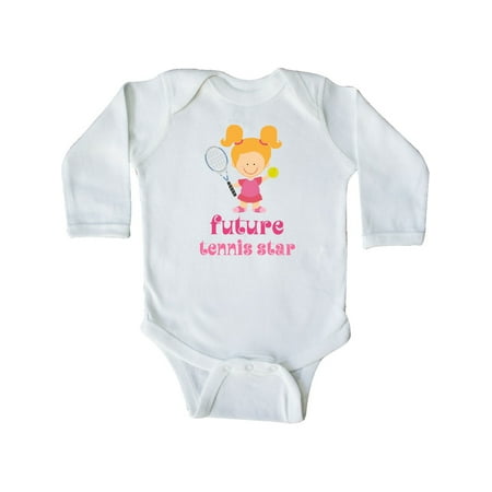 

Inktastic Future Tennis Star Girl Gift Baby Girl Long Sleeve Bodysuit