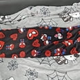 thumbnail image 4 of Pantalones de dormir de franela de felpa para hombres y mujeres, pantalones de dormir holgados de cintura alta con estampado de Hello Kitty y araña, 4 of 5