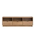 thumbnail image 4 of Prepac Simply Modern TV Stand, Oak Storage Cabinet with DShelves, Living Room Storage Cabinet 70.25" W x 22" H x 16" D, OCTR-1821-1, 4 of 11