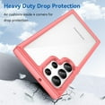 thumbnail image 6 of Case for Samsung Galaxy S22 Ultra Case Slim Dropproof [Defend from Drop/Scratch/Slip/Fingerprint] Clear Acrylic Hard Back Soft TPU Bumper Hybrid Phone Cover for Samsung S22 Ultra-Red, 6 of 16