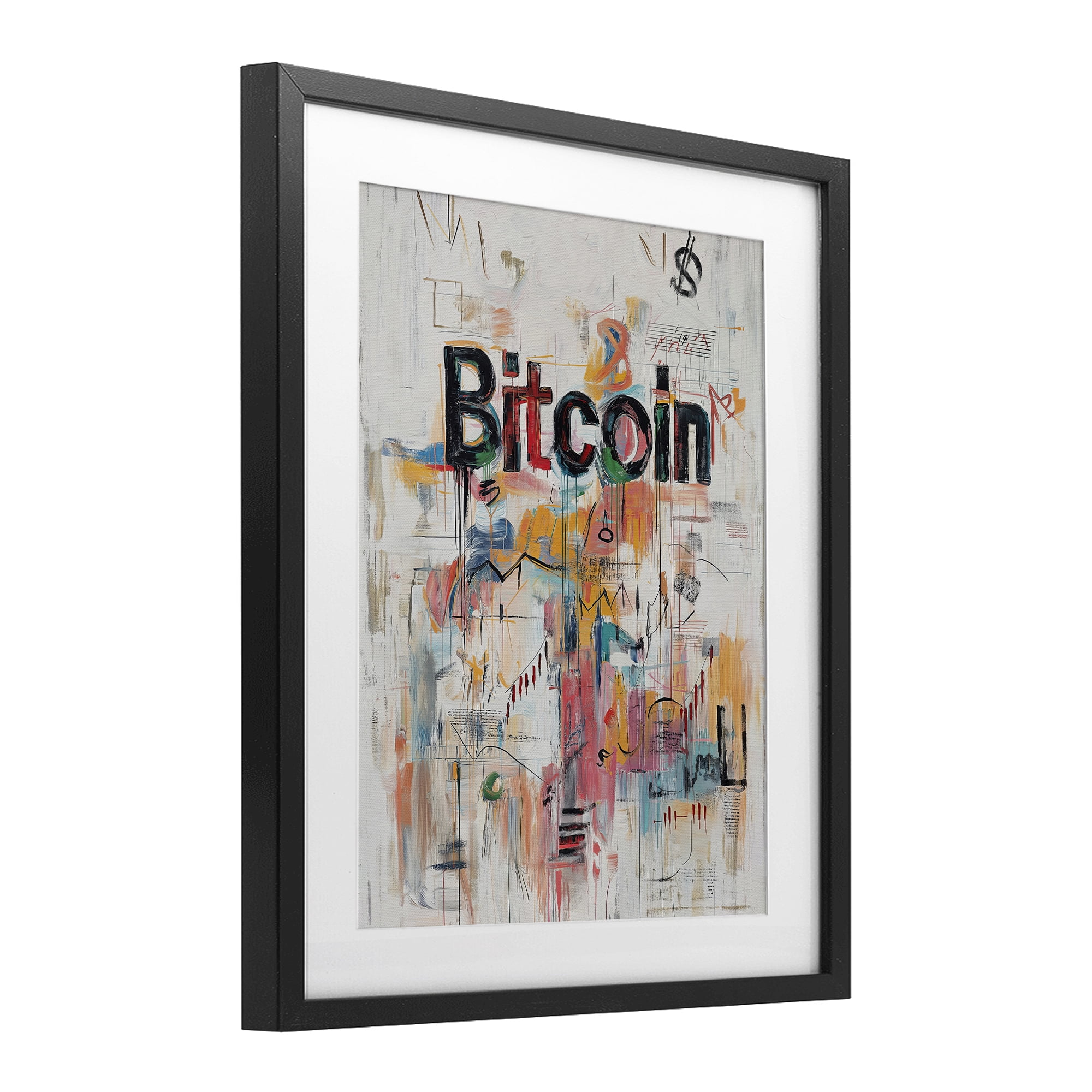 Stupell Industries Digital Currency Abstract Collage Black Framed Print Under Glass, design by Svetlana Aleynikova