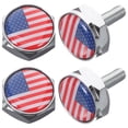 thumbnail image 1 of PEACNNG 4 Sets Car License Plate Screws License Plate Fasteners Decorative License Plate Frame Accessories(American Flag Type), 1 of 8