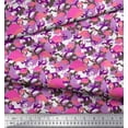 thumbnail image 3 of Soimoi Rayon Fabric Camouflage Texture & Flamingo Bird Print Fabric by Yard 42 Inch Wide, 3 of 3