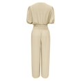 thumbnail image 5 of GILIGEGE Womens Jumpsuits Short Sleeve V Neck Dressy Casual Wide Leg Pants Romper 2025 Summer One Piece Outfits Loose Jumpsuits Rompers with Pockets Casual Wide Leg Pants Romper 2025 Summer Outfits, 5 of 5