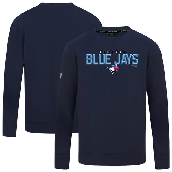Men's Levelwear Navy Toronto Blue Jays Mandate Carve Tri-Blend Sweatshirt