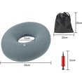 thumbnail image 2 of Cojín de asiento inflable, cojín redondo ortopédico, asiento suave con bomba para hemorroides inflamatorias, dolor de coxis, quiste (gris), 2 of 5
