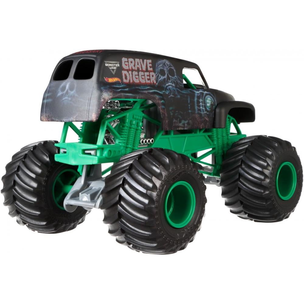 Hot Wheels Monster Jam 1:24 Scale Grave Digger Throwback Car Play Vehicles