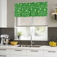 thumbnail image 4 of Lucky Shamrock Curtain Valances for Windows, Kitchen Valance Window Treatments Panel 2 Pack, St. Patrick's Day Spring Plants Green Stripes Rod Pocket Short Curtains for Bathroom Bedroom 42 x 12 Inch, 4 of 8