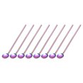 thumbnail image 1 of Unique Bargains 8Pack 7.5' Stainless Steel Spoon Straw Reusable Long Handle Straw Spoon Colorful, 1 of 5