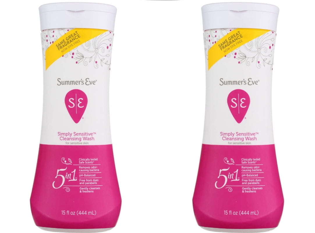 Summer'S Eve Cleansing Wash For Sensitive Skin, Simply Sensitive, 15 Ounce (Pack Of 2)