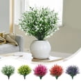 thumbnail image 1 of Plantas colgantes artificiales al aire libre | Flores artificiales de plástico multicolor realistas 8 paquetes | Decoración verde a prueba de sol interior exterior para porche, jardín, terraza, 1 of 6