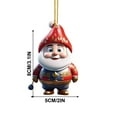 thumbnail image 3 of Accesorios para coche, Electrónica para coche, Regalos para coche, Colgante de árbol de Navidad enano acrílico 2D con impresión doble de enano navideño, Adornos para vehículos, 3 of 6