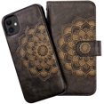 thumbnail image 4 of 2-in-1 Case for iPhone 11 Case Wallet Credit Card Holder ID Slot Detachable Hybrid Protective Slim Hard Shell Magnetic PU Leather Folio Pocket Flip Cover for iPhone 11 6.1 inch Mandala Gray, 4 of 15