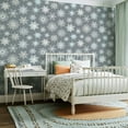 thumbnail image 2 of Peel and Stick Wallpaper Contact Paper repeating snowflakes gray Self Adhesive and Removable 24in x 118in, 2 of 8