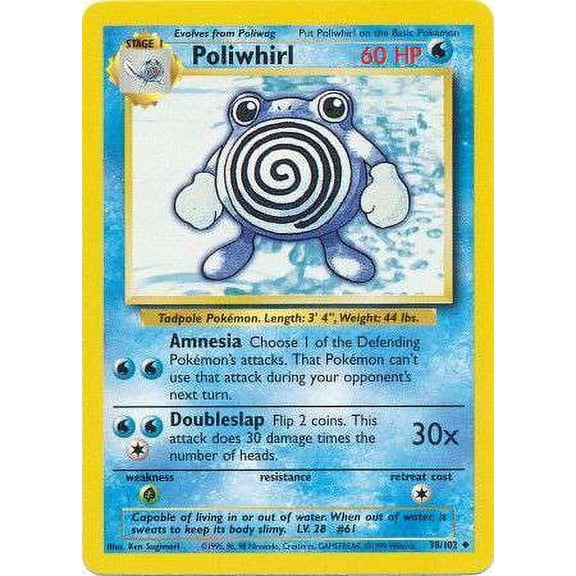 Pokemon Base Set Poliwhirl #38