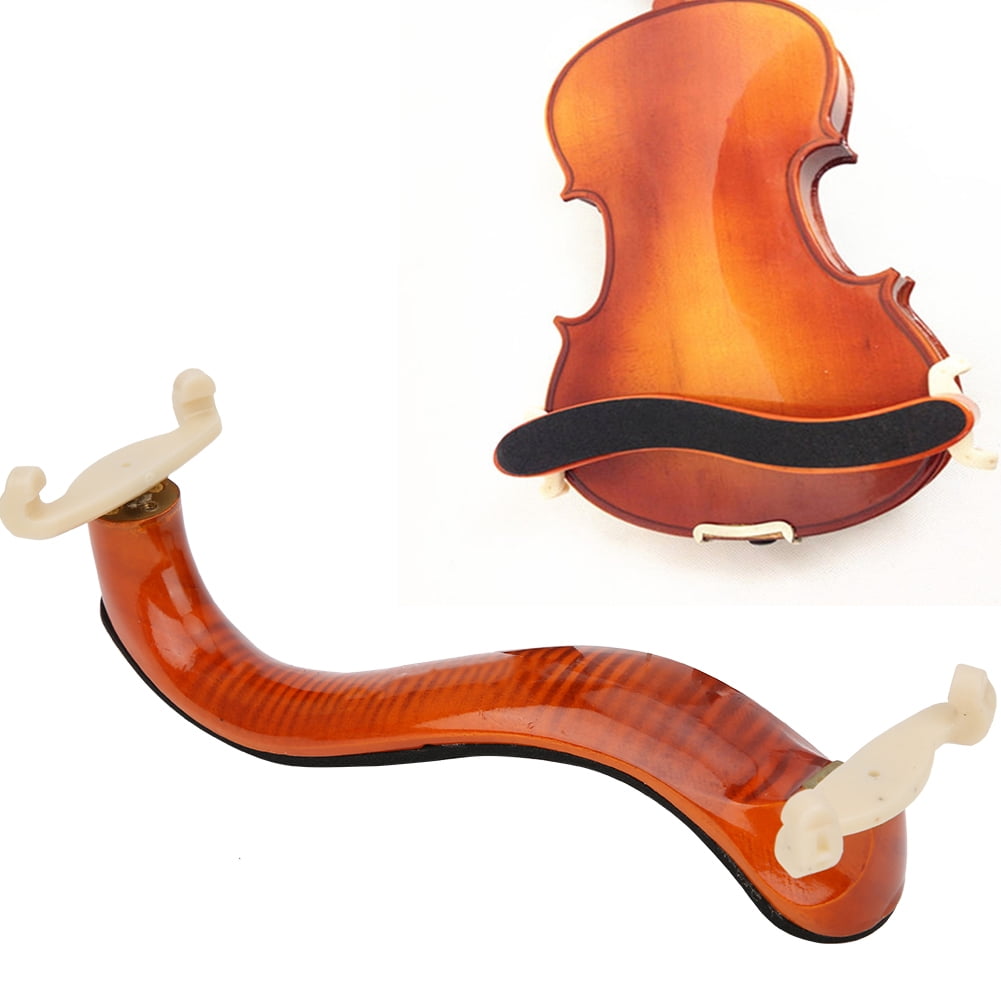 Adjustable Violin/Viola Shoulder Rest, Solid Wood Build For Comfortable, Stable Support, Includes Cloth