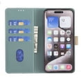 thumbnail image 4 of for iPhone 15 Plus Wallet Flip Case, Luxury Premium PU Leather Card Slots Strong Magnetic Closure Kickstand RFID Blocking Phone Case Cover for iPhone 15 Plus - Green, 4 of 8