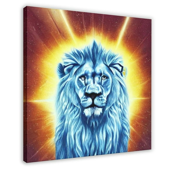 1pc Lion Vii Canvas Print Living room bedroom bathroom decoration Canvas Wall Art Canvas Print Wall 16x16 picture frame picture frames