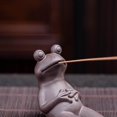 thumbnail image 2 of pitrice Modern Incense Burner Frog Incense Stick Holder Spa Aromatherapy Stand Statue Spa Decor, 2 of 9