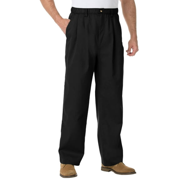 KingSize Men's Big & Tall Knockarounds Full-Elastic Waist Pleated Pants