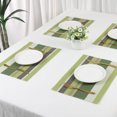 thumbnail image 7 of REGALWOVEN Morden Placemats Set of 6 Placemats for Dining Table Decor Indoor Outdoor Washable Kitchen Table Mat Wipe Clean Green 18*12in, 7 of 7