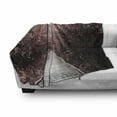 thumbnail image 3 of City Park Trees Soft Flannel Fleece Throw Blanket, Mysterious Forest Exotic Nature Misty Woodland, Cozy Plush for Indoor and Outdoor Use, 50" x 60", Pale Pink Pale Grey, by Ambesonne, 3 of 6
