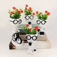 thumbnail image 4 of Mini Coffee Drinking Figurine Plant Pots Creative Job Worker Shaped Succulent Pot With Resin Coffee Time Small Flower Planter For Coffee Lovers Gift And Coffee Bar Table,Flowerpots With Dish Ceramic, 4 of 8