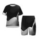 thumbnail image 1 of Fotbe Black White Fluid Sculpture Pijama Estampada de 2 Piezas para Niños – Ropa de Dormir de Manga Corta Cómoda para Niños y Niñas, Camiseta y Shorts de Algodón-XX-Large, 1 of 6