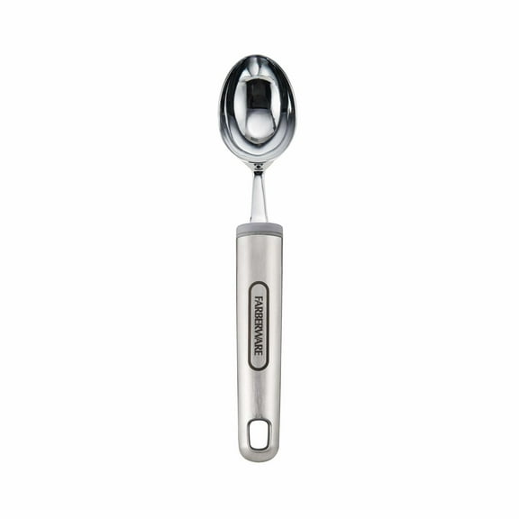 Farberware Pro Stainless Steel Soft Ice Cream Scoop - Pointed Corners for Easy Serving, Long Comfortable Handle, Ergonomic Grip, Dishwasher Safe & Durable for Gelato, Sorbet, Cookie Dough, Melon