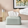 thumbnail image 4 of Btomtd Built In Spring Tissue Box Cover with Storage Function Tissue Box Holder Multifunctional for Home Use, Light Green, 4 of 6