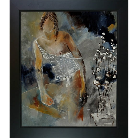 La Pastiche  Pol Ledent 'Deshabille 66452' Framed Fine Art Print on Canvas