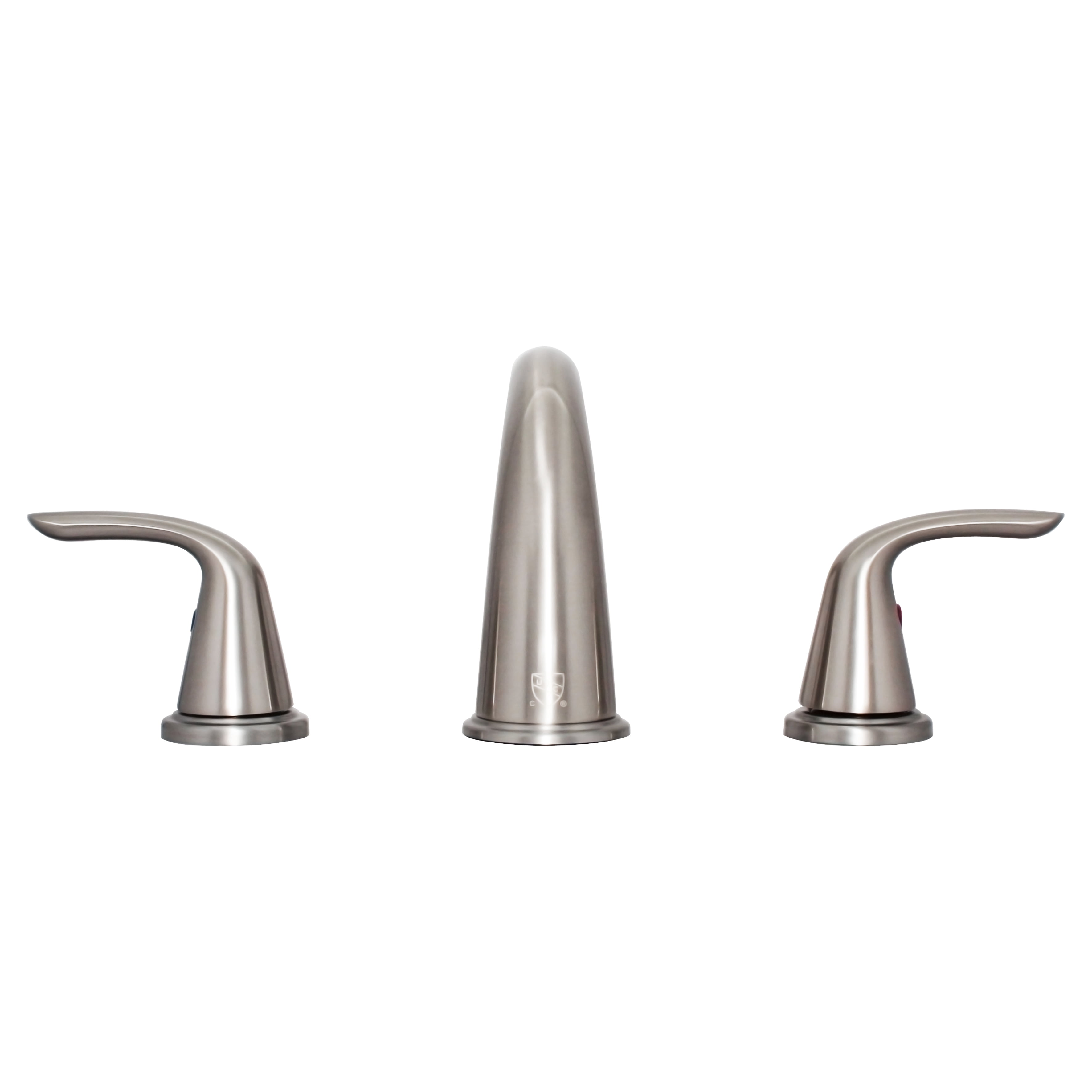 WMF Stainless Steel Silver 8 Inch Widespread 2 Handle High Arc Bathroom Faucet